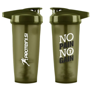 PROTEINI.SI Shaker NO PAIN, 800ml Olive Green